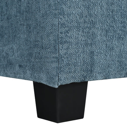 Canapé modulaire moderne en chenille en forme de U, canapé sectionnel 6 places avec dossier capitonné et coussins d'accoudoirs réglables