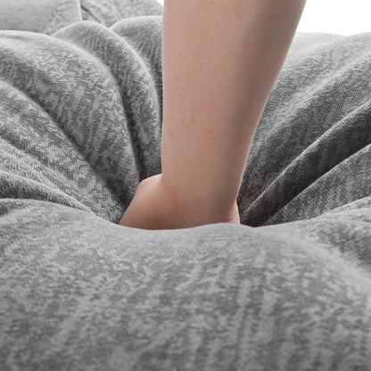 Canapé modulaire moderne en chenille en forme de U, canapé sectionnel 6 places avec dossier capitonné et coussins d'accoudoirs réglables