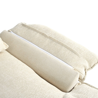 Canapé modulaire moderne en chenille en forme de U, canapé sectionnel 6 places avec dossier capitonné et coussins d'accoudoirs réglables