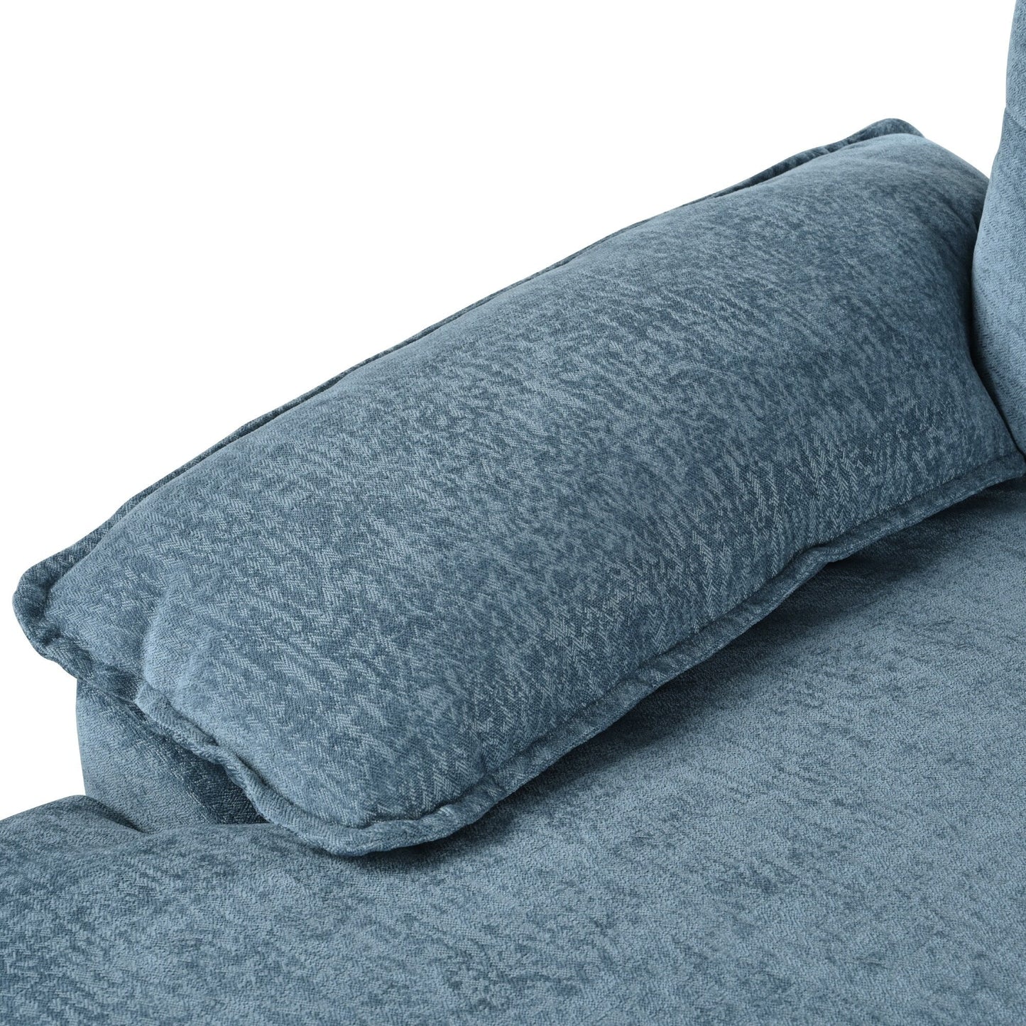 Canapé modulaire moderne en chenille en forme de U, canapé sectionnel 6 places avec dossier capitonné et coussins d'accoudoirs réglables