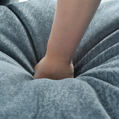 Canapé modulaire moderne en chenille en forme de U, canapé sectionnel 6 places avec dossier capitonné et coussins d'accoudoirs réglables