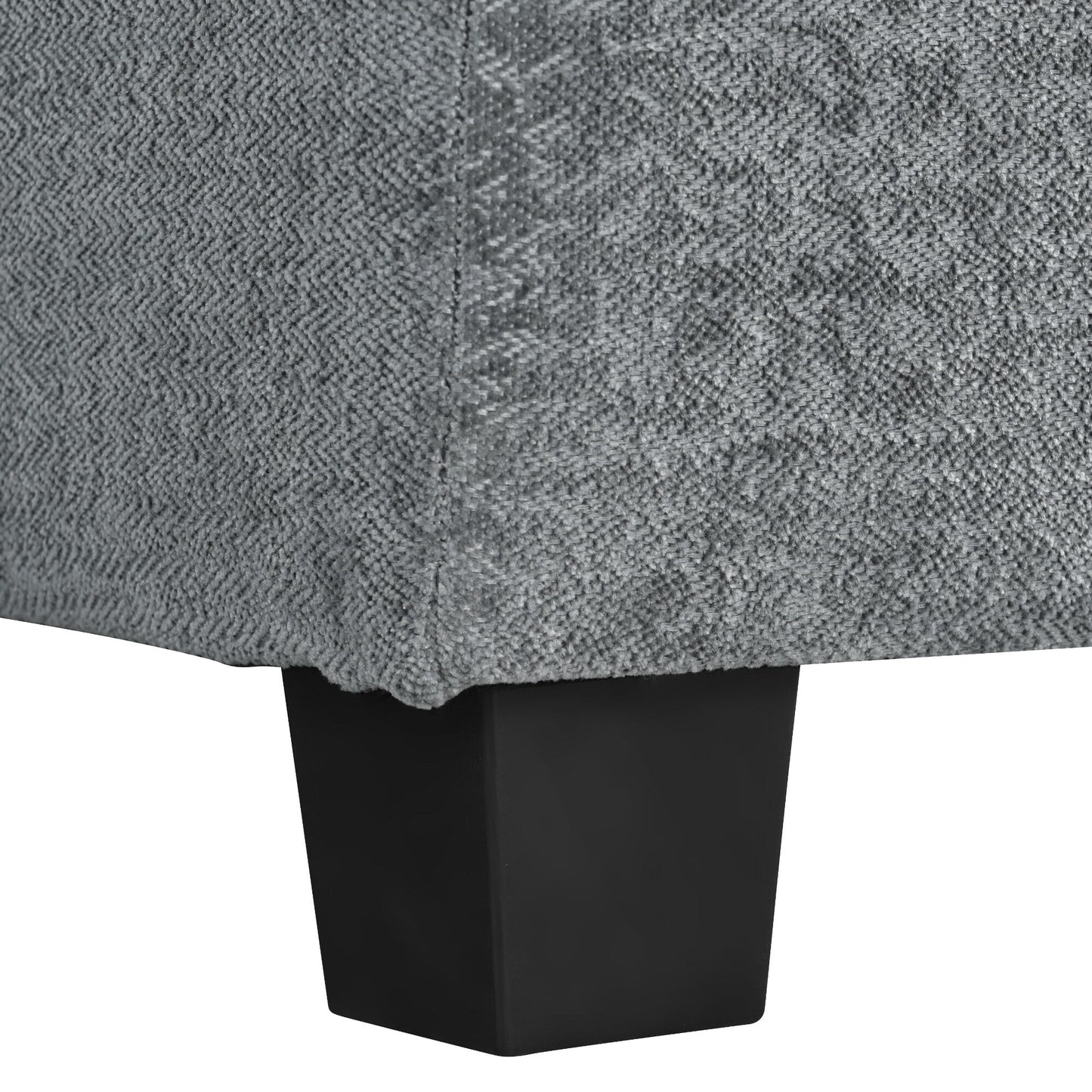 Canapé modulaire moderne en chenille en forme de U, canapé sectionnel 6 places avec dossier capitonné et coussins d'accoudoirs réglables