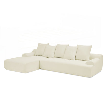 Canapé sectionnel moderne rembourré en forme de L