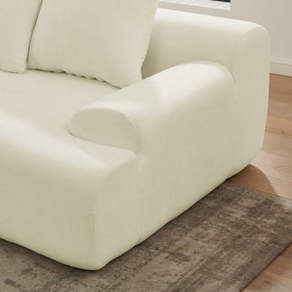 Canapé sectionnel moderne rembourré en forme de L