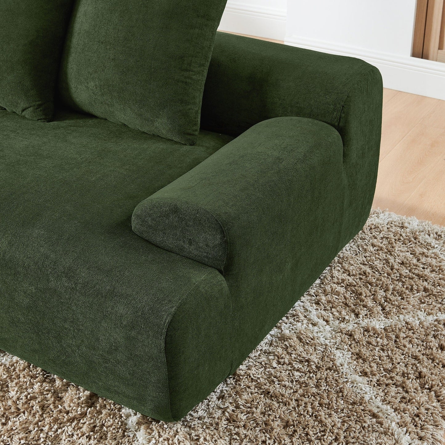 Canapé sectionnel moderne rembourré en forme de L