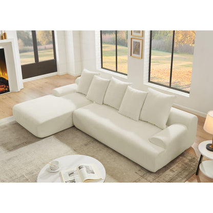 Canapé sectionnel moderne rembourré en forme de L