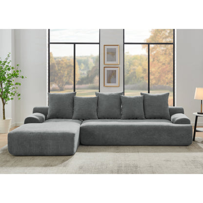 Canapé sectionnel moderne rembourré en forme de L