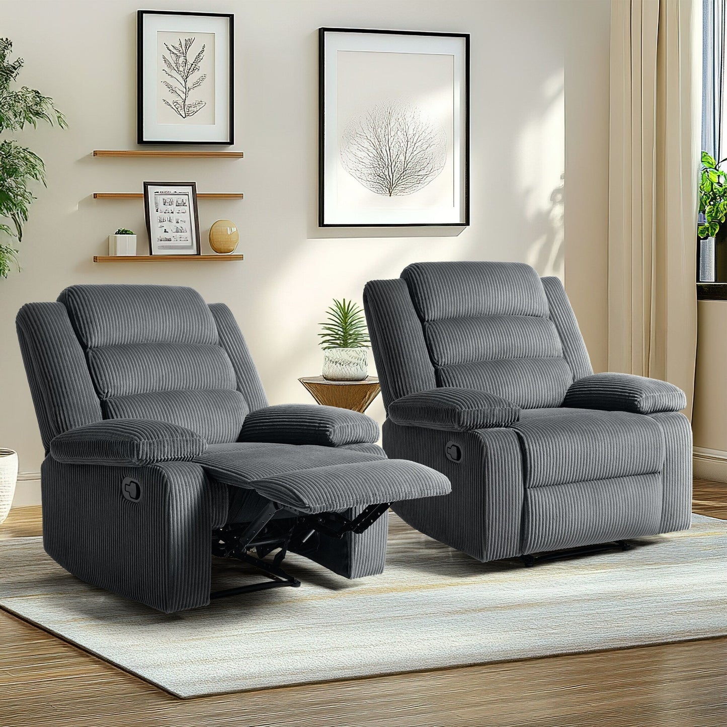 Fauteuil inclinable rembourré moderne avec dossier réglable