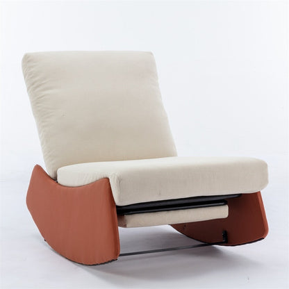 Fauteuil à bascule inclinable rembourré moderne avec repose-pieds et rembourrage doux