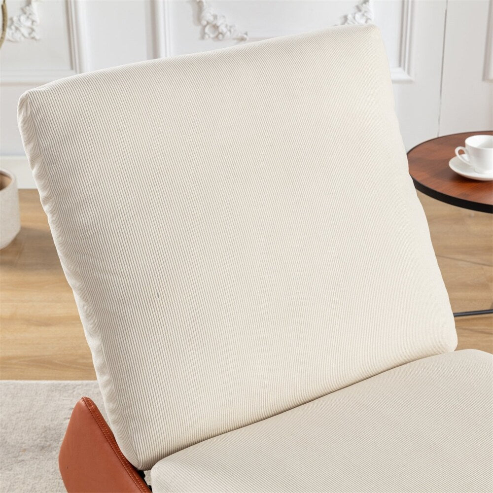 Fauteuil à bascule inclinable rembourré moderne avec repose-pieds et rembourrage doux