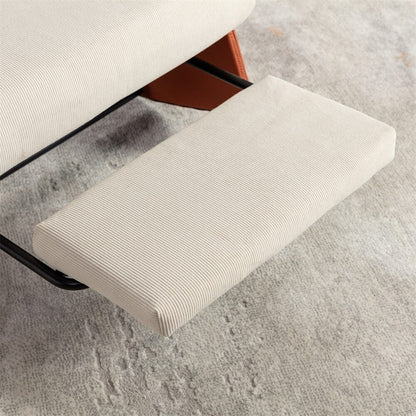 Fauteuil à bascule inclinable rembourré moderne avec repose-pieds et rembourrage doux