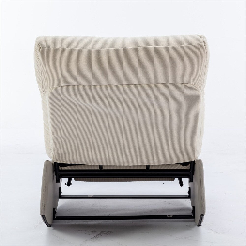 Fauteuil à bascule inclinable rembourré moderne avec repose-pieds et rembourrage doux