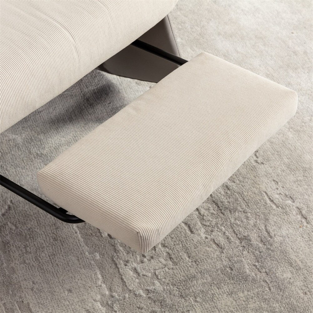 Fauteuil à bascule inclinable rembourré moderne avec repose-pieds et rembourrage doux