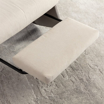 Fauteuil à bascule inclinable rembourré moderne avec repose-pieds et rembourrage doux