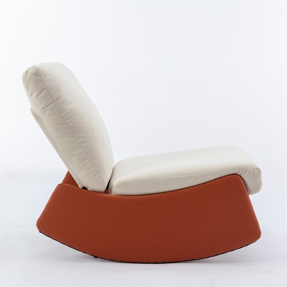 Fauteuil à bascule inclinable rembourré moderne avec repose-pieds et rembourrage doux