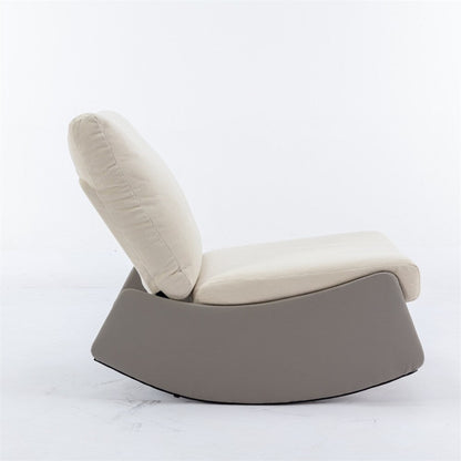 Fauteuil à bascule inclinable rembourré moderne avec repose-pieds et rembourrage doux