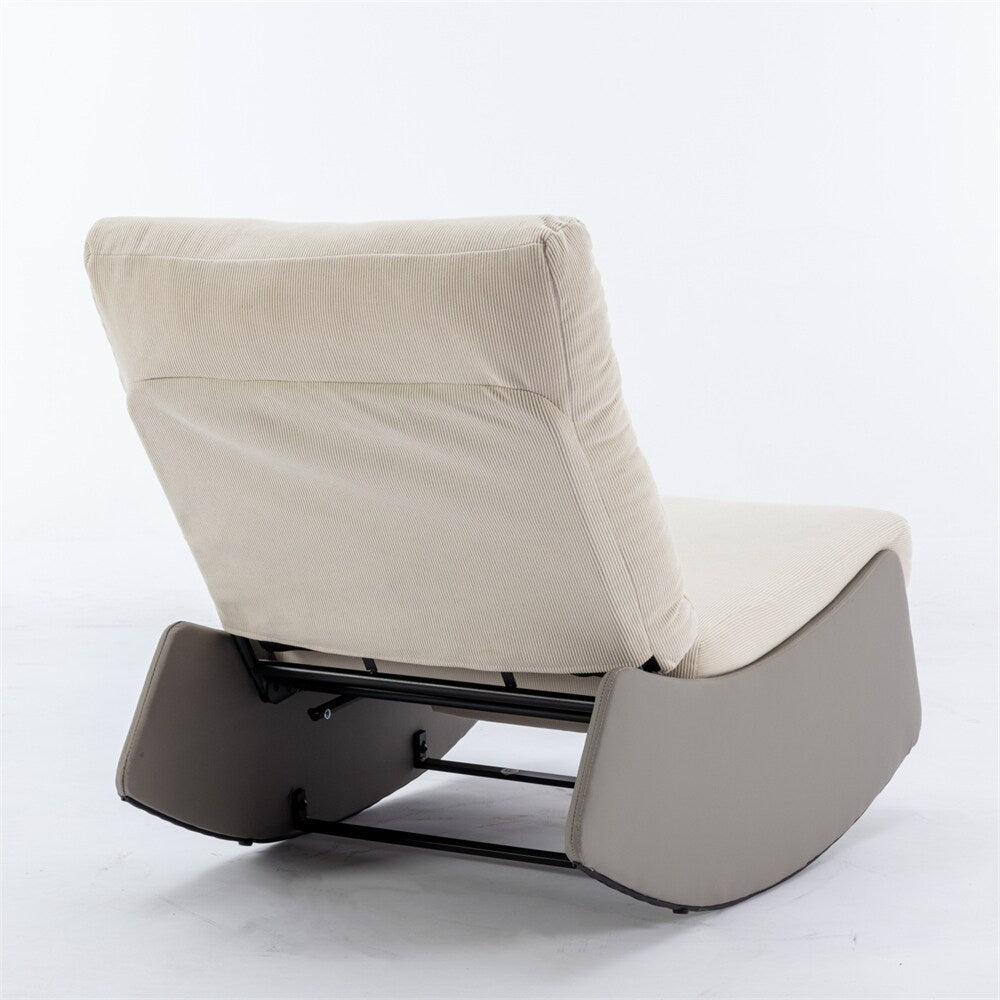 Fauteuil à bascule inclinable rembourré moderne avec repose-pieds et rembourrage doux