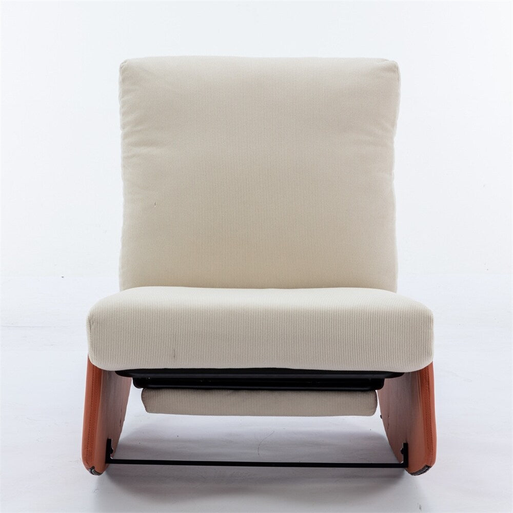 Fauteuil à bascule inclinable rembourré moderne avec repose-pieds et rembourrage doux