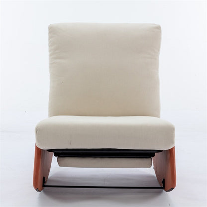 Fauteuil à bascule inclinable rembourré moderne avec repose-pieds et rembourrage doux