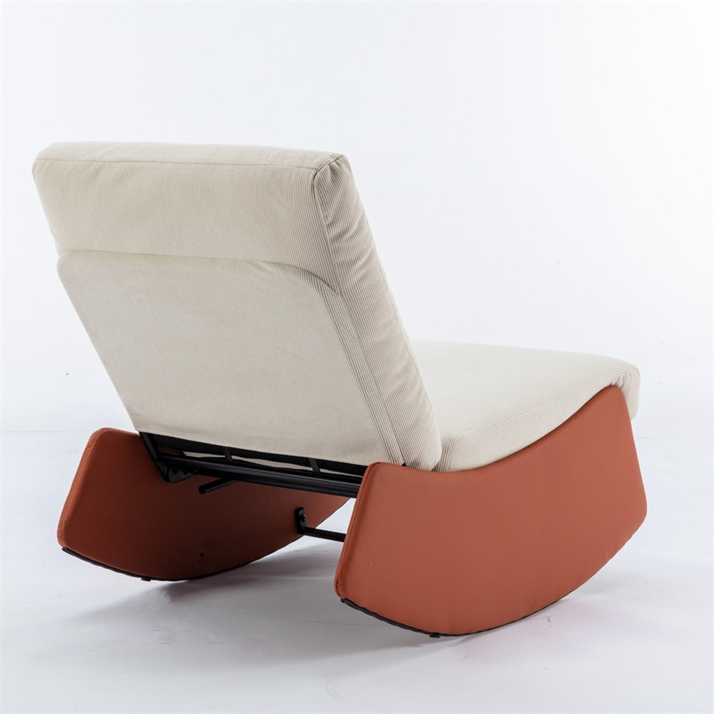 Fauteuil à bascule inclinable rembourré moderne avec repose-pieds et rembourrage doux