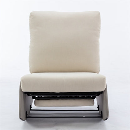 Fauteuil à bascule inclinable rembourré moderne avec repose-pieds et rembourrage doux