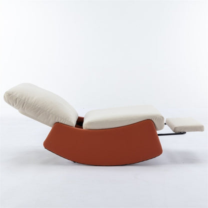 Fauteuil à bascule inclinable rembourré moderne avec repose-pieds et rembourrage doux