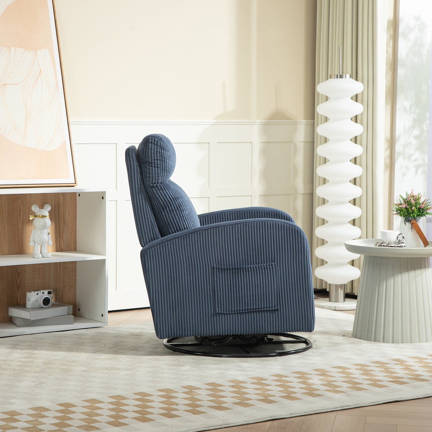 Fauteuil à bascule pivotant et rembourré moderne pour chambre d'enfant