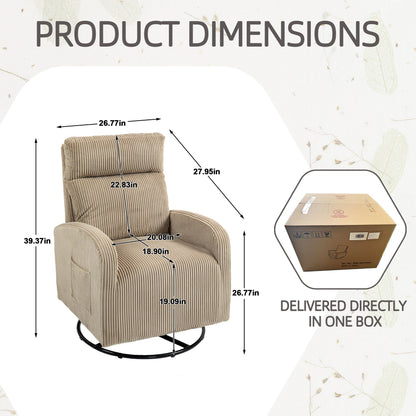 Fauteuil à bascule pivotant et rembourré moderne pour chambre d'enfant