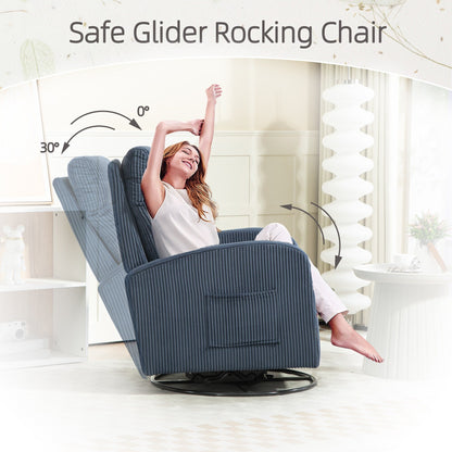 Fauteuil à bascule pivotant et rembourré moderne pour chambre d'enfant