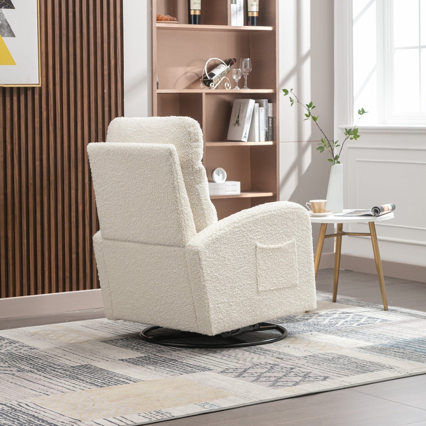 Fauteuil à bascule pivotant et rembourré moderne pour chambre d'enfant