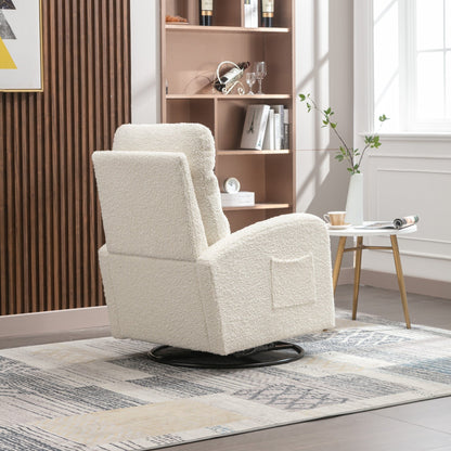 Fauteuil à bascule pivotant et rembourré moderne pour chambre d'enfant