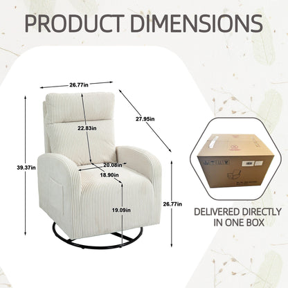 Fauteuil à bascule pivotant et rembourré moderne pour chambre d'enfant