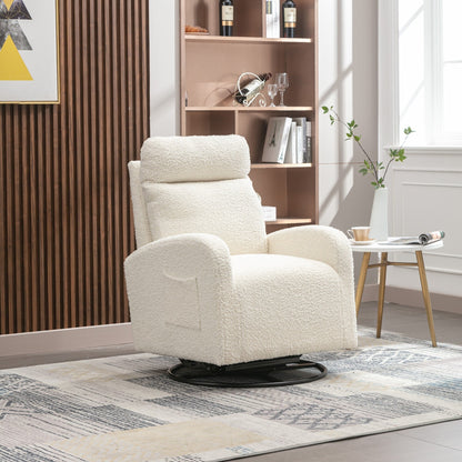 Fauteuil à bascule pivotant et rembourré moderne pour chambre d'enfant