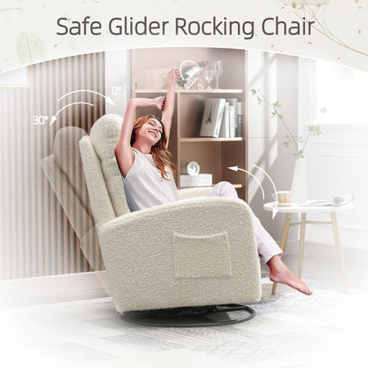 Fauteuil à bascule pivotant et rembourré moderne pour chambre d'enfant