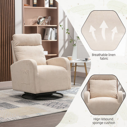 Fauteuil à bascule pivotant et rembourré moderne pour chambre d'enfant