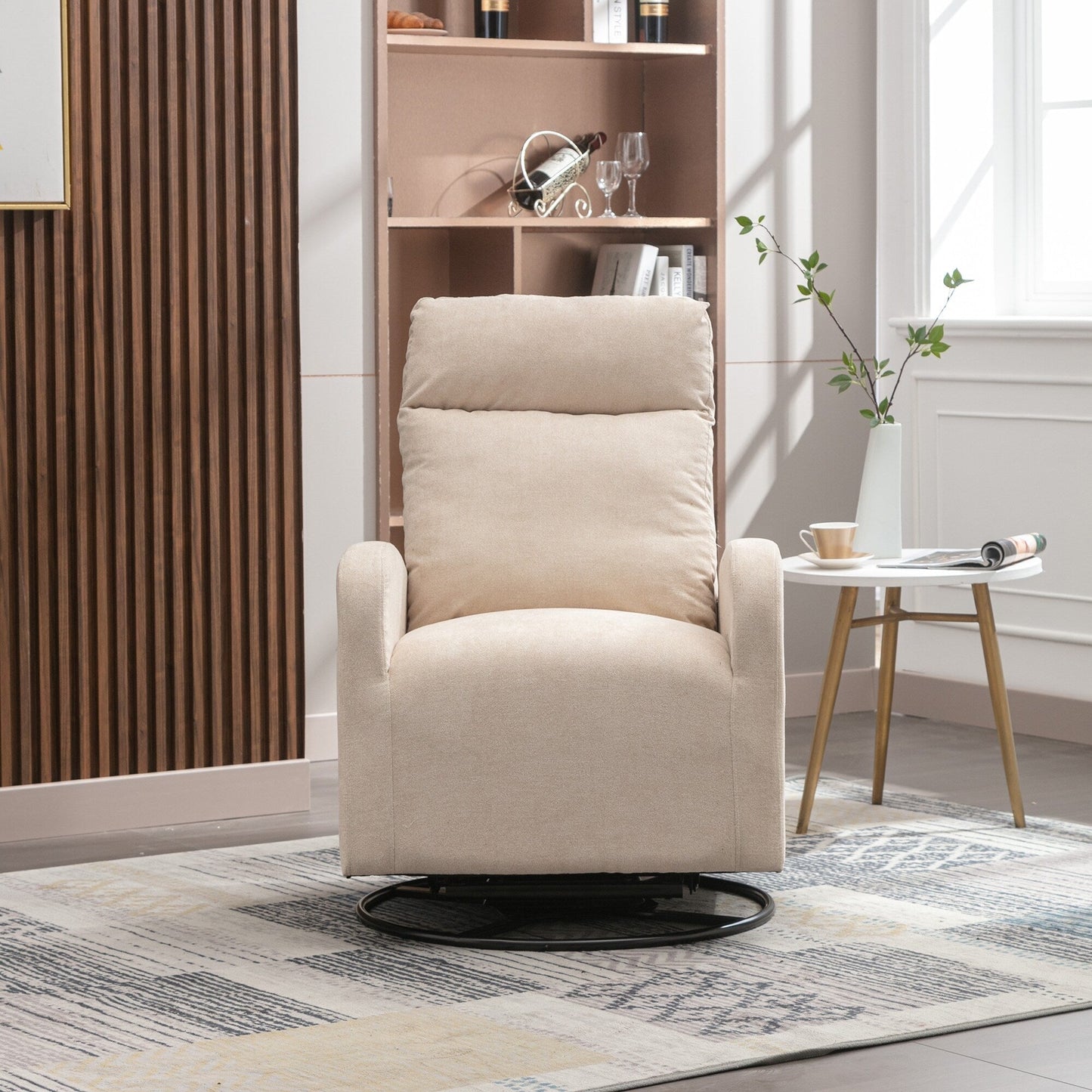 Fauteuil à bascule pivotant et rembourré moderne pour chambre d'enfant
