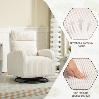 Fauteuil à bascule pivotant et rembourré moderne pour chambre d'enfant