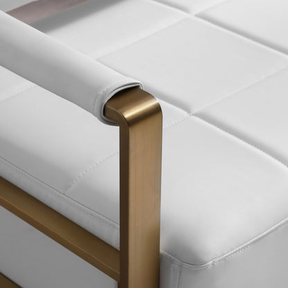 Canapé causeuse moderne en similicuir reconstitué