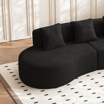 Canapé 5 places en velours moderne pour salon, chambre, bureau et appartement