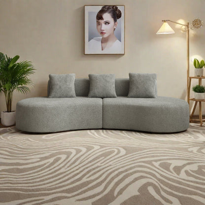 Canapé 5 places en velours moderne pour salon, chambre, bureau et appartement