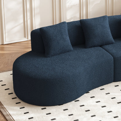 Canapé 5 places en velours moderne pour salon, chambre, bureau et appartement