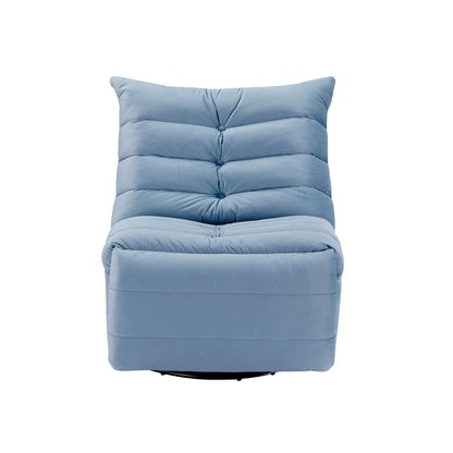 Canapé inclinable moderne en velours sans accoudoirs avec poche latérale et fonction d'inclinaison manuelle pour les petits espaces