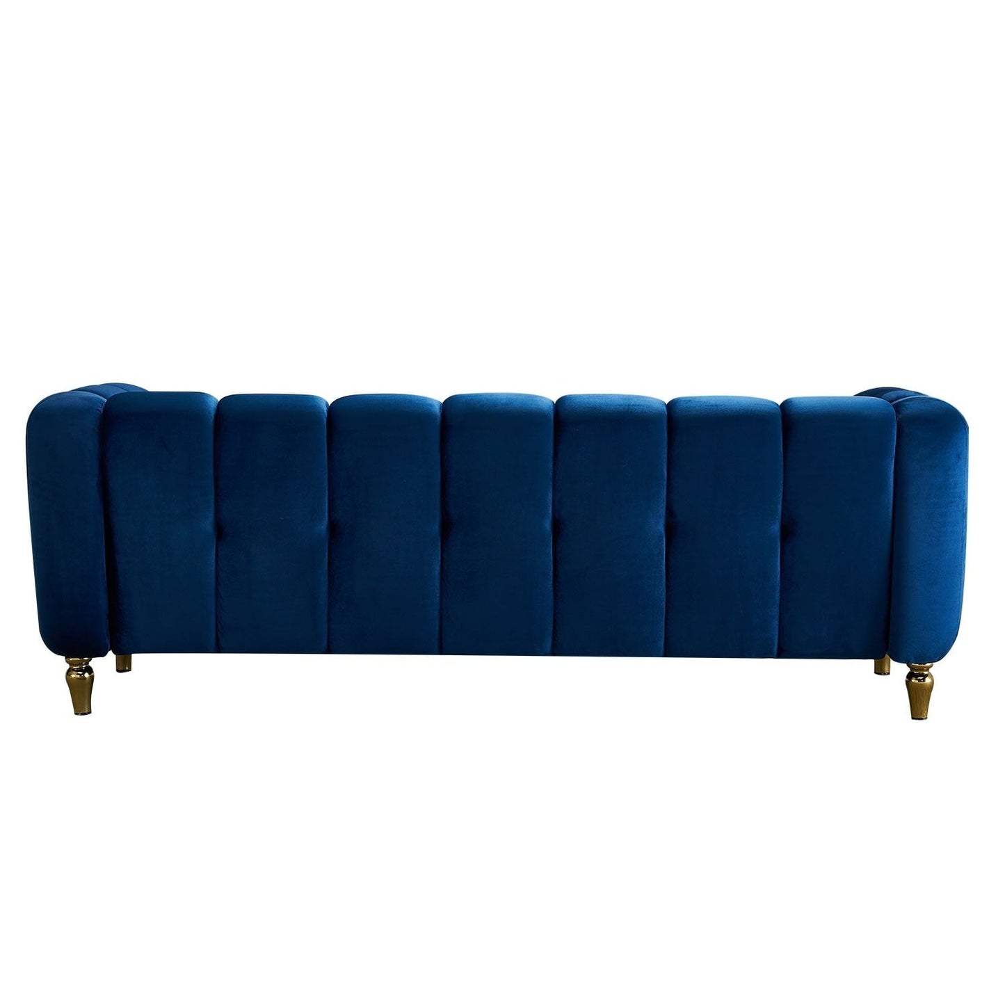 Canapé moderne en velours bleu - 31,89 x 83,07 x 27,95
