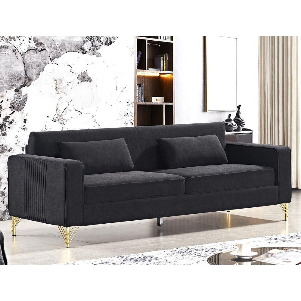 Canapé de salon moderne rembourré en velours