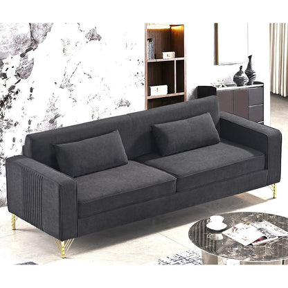 Canapé de salon moderne rembourré en velours