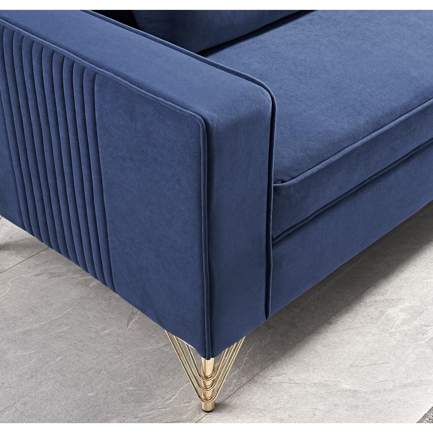 Canapé de salon moderne rembourré en velours