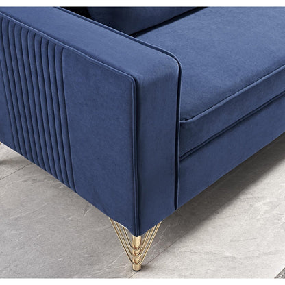 Canapé de salon moderne rembourré en velours