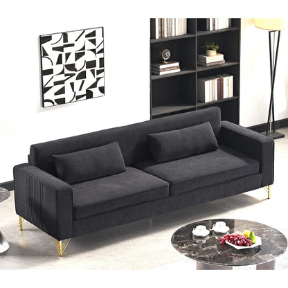 Canapé de salon moderne rembourré en velours