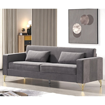 Canapé de salon moderne rembourré en velours