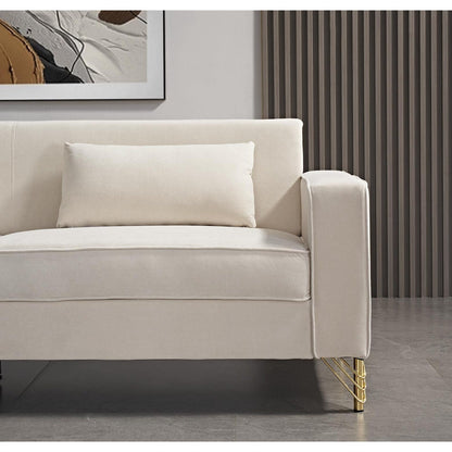 Canapé de salon moderne rembourré en velours